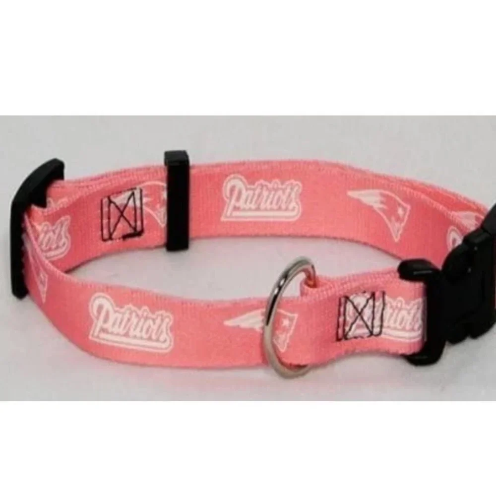 Hunter MFG‎ New England Patriots Pink Dog Collar, L